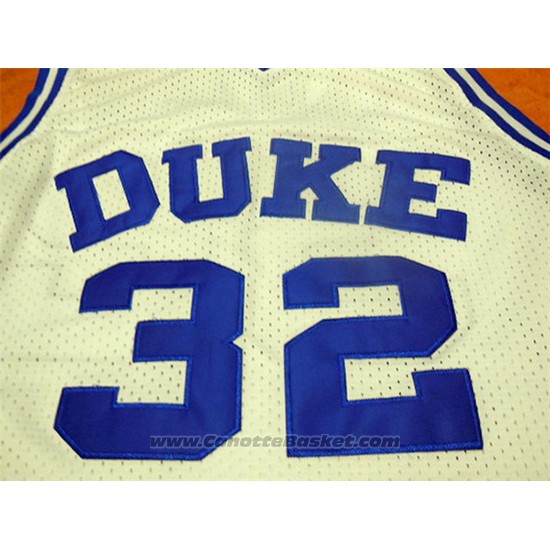 Maglia NCAA Duke Blue Devils Christian Laettner #32 Bianco